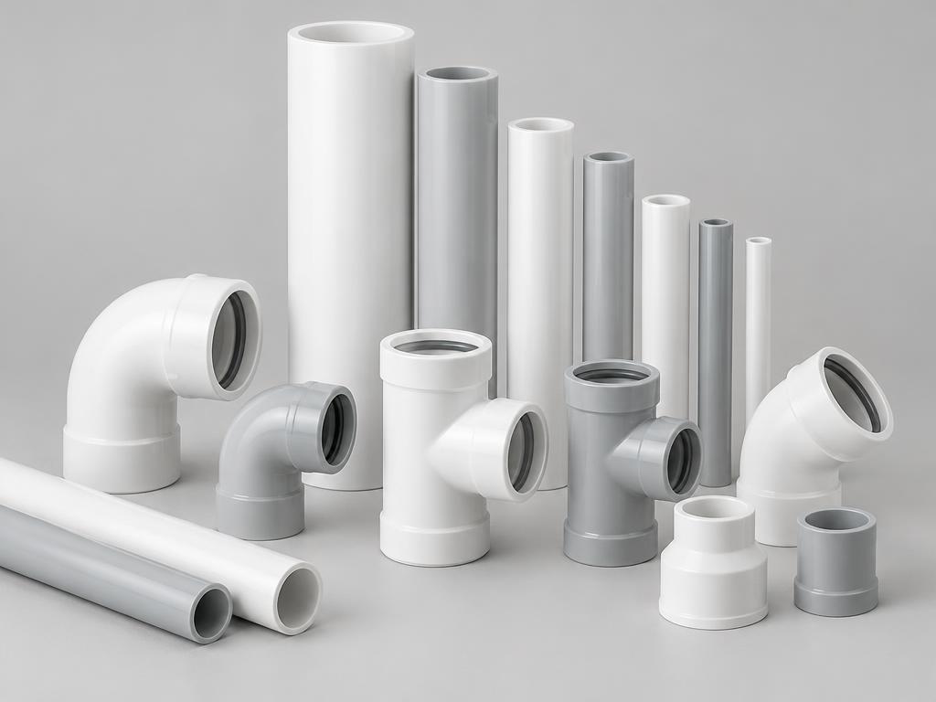 Pipes and fittings made from PVC resin